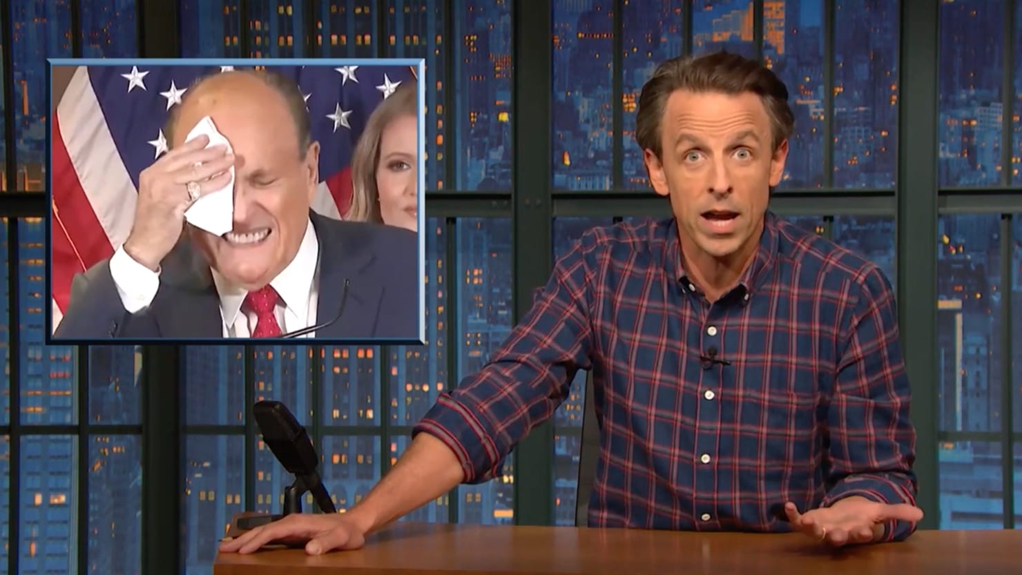 All the Best Late-Night Jokes About Rudy Giuliani’s Literal Meltdown