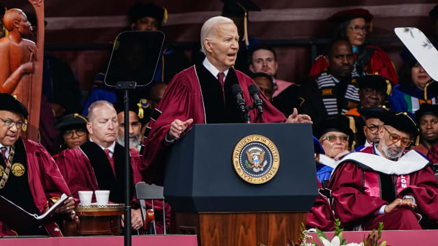 President Joe Biden at Morehouse College.