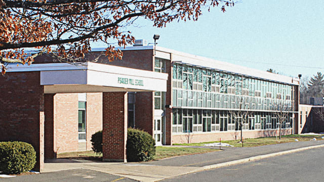 Photograph of outside of Southwick Tolland Granville Regional School building