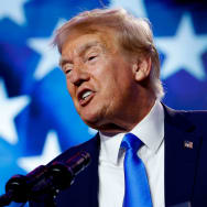 Donald Trump speaks at the Pray Vote Stand Summit in Washington D.C.
