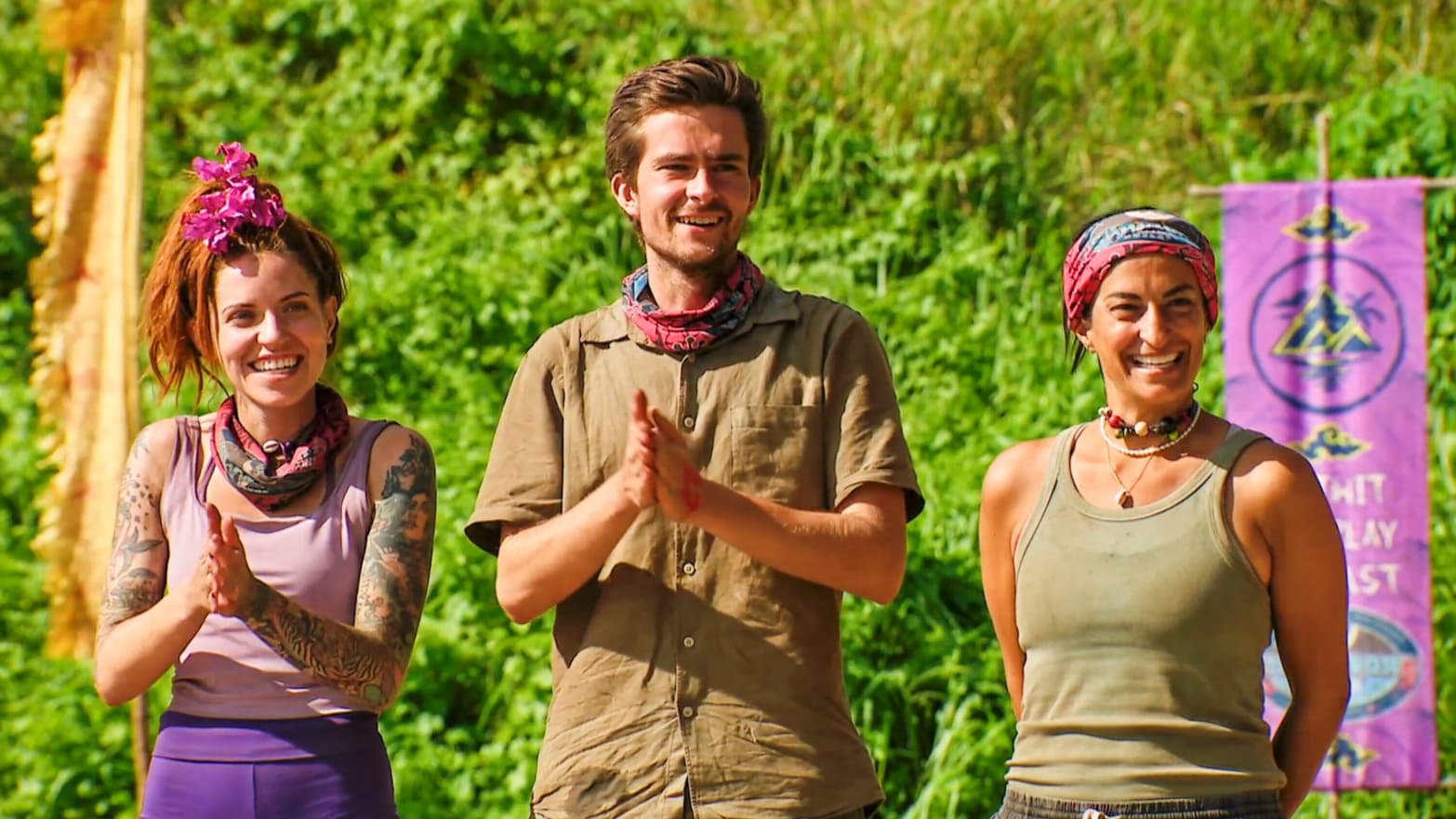 Kenzie Petty, Charlie Davis, and Maria Gonzales play Survivor.