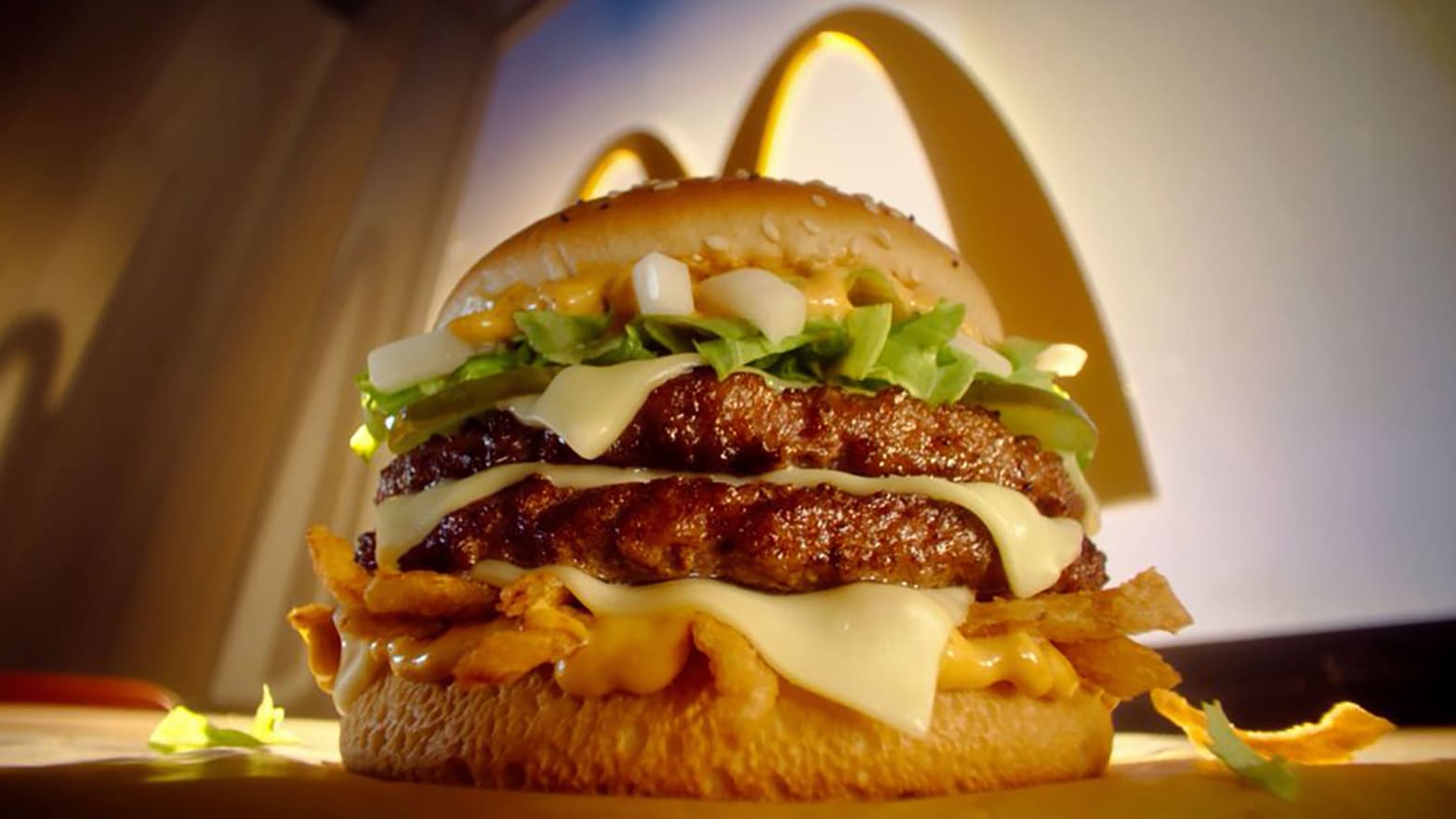 McDonald's biggest hamburger, the 14-ounce "Big Arch."