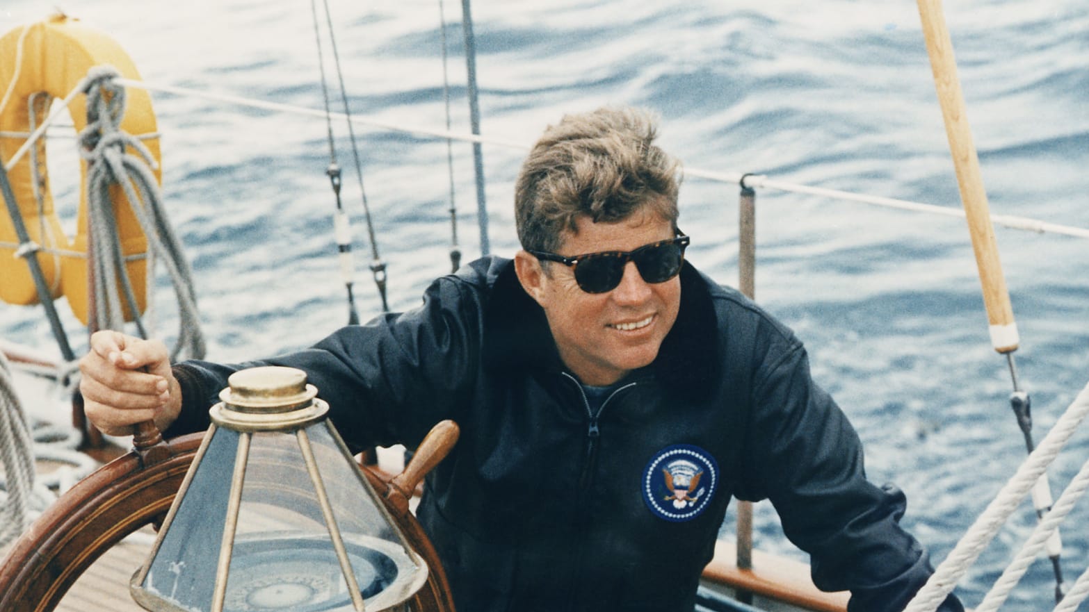 Kennedy Look Cool In Sunglasses Silver Halide Photo Of President John F 