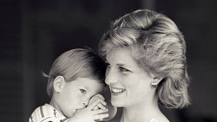 Princess Diana with a Young Prince Harry