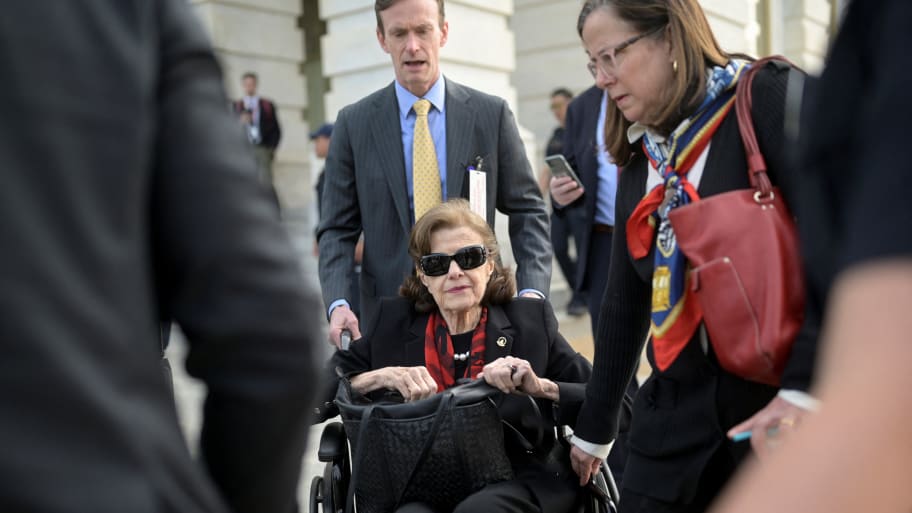 Dianne Feinstein (D-CA) leaves the U.S. Capitol in Washington, D.C., May 10, 2023. 
