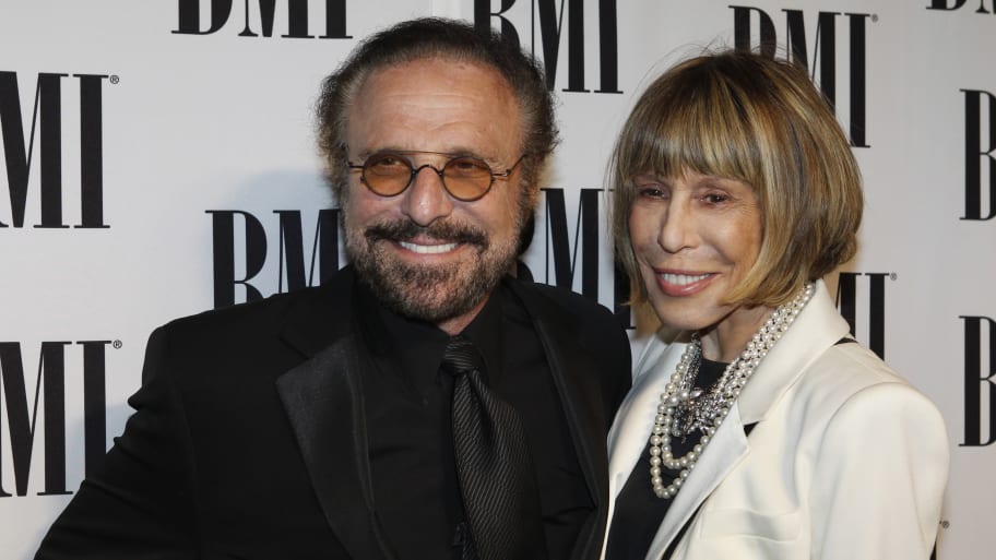 Songwriters Barry Mann and Cynthia Weil pose at the BMI's 60th annual Pop Music Awards in Beverly Hills, California  May 15, 2012.