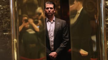 Donald Trump Jr. arrives at Trump Tower on January 18, 2017 in New York City. President-elect Donald Trump is to be sworn in as the 45th President of the United States on January 20.