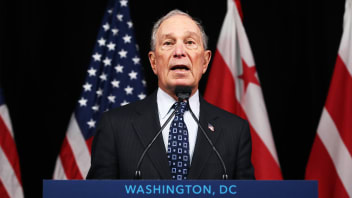 "WASHINGTON, DC - JANUARY 30: Democratic presidential candidate, former New York City Mayor Michael Bloomberg speaks about affordable housing during a campaign event where he received an endorsement from District of Columbia Mayor, Muriel Bowser, on January 30, 2020 in Washington, DC. The first-in-the-nation Iowa caucuses will be held February 3. (Photo by Mark Wilson/Getty Images)"