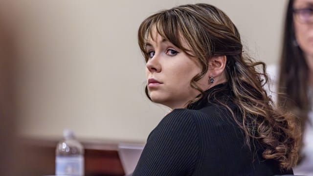 Hannah Gutierrez-Reed, former armorer for the movie "Rust," listens to closing arguments in her trial at district court on March 6, 2024 in Santa Fe, New Mexico.