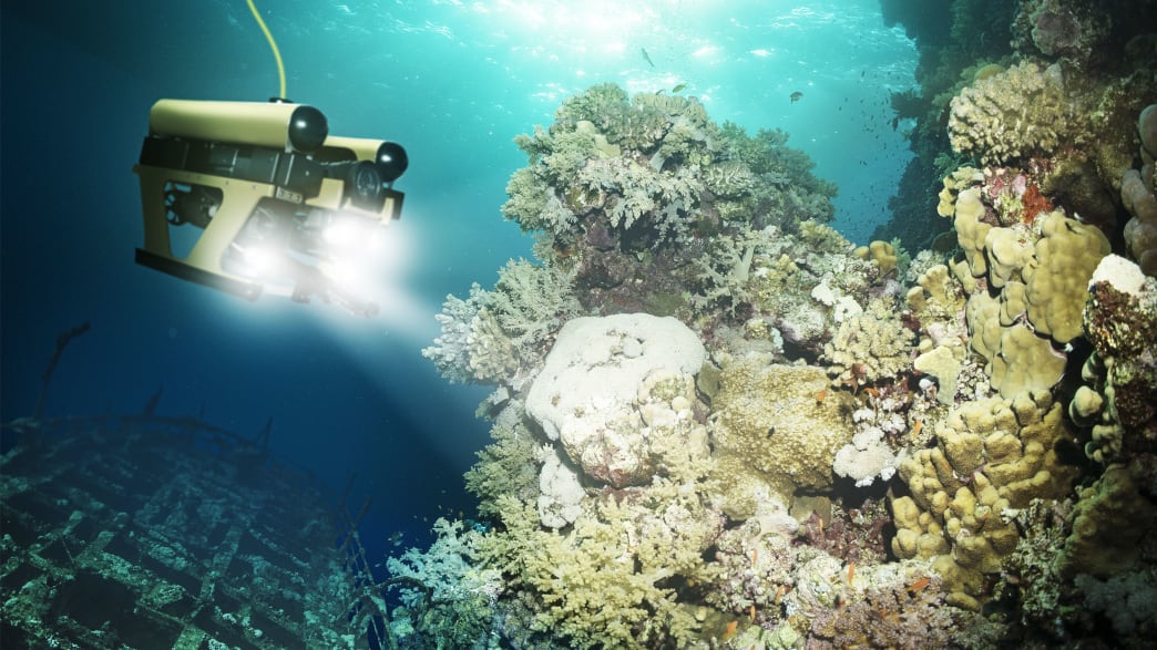 photo of subsea autonomous underwater robot shell xprize coral reef auv aus map world ocean underwater