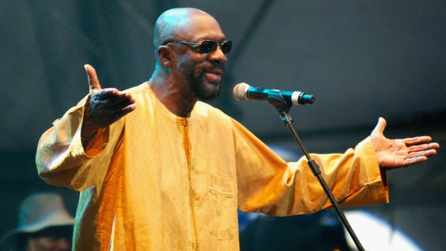 Isaac Hayes performing at a music festival in 2007.