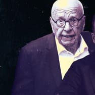 A photo illustration of Rupert Murdoch and Will Lewis.