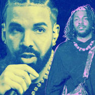 A photo illustration of Drake and Kendrick Lamar.