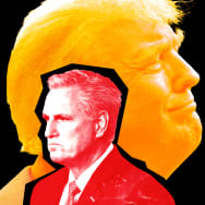 A photo illustration of former President Donald Trump and House Speaker Kevin McCarthy.