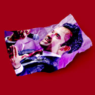 A photo illustration of Vivek Ramaswamy on a crumbled piece of paper.