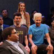 Photo still of Mikey Day, Chloe Fineman, Kenan Thompson, and Ryan Gosling in 'Saturday Night Live'