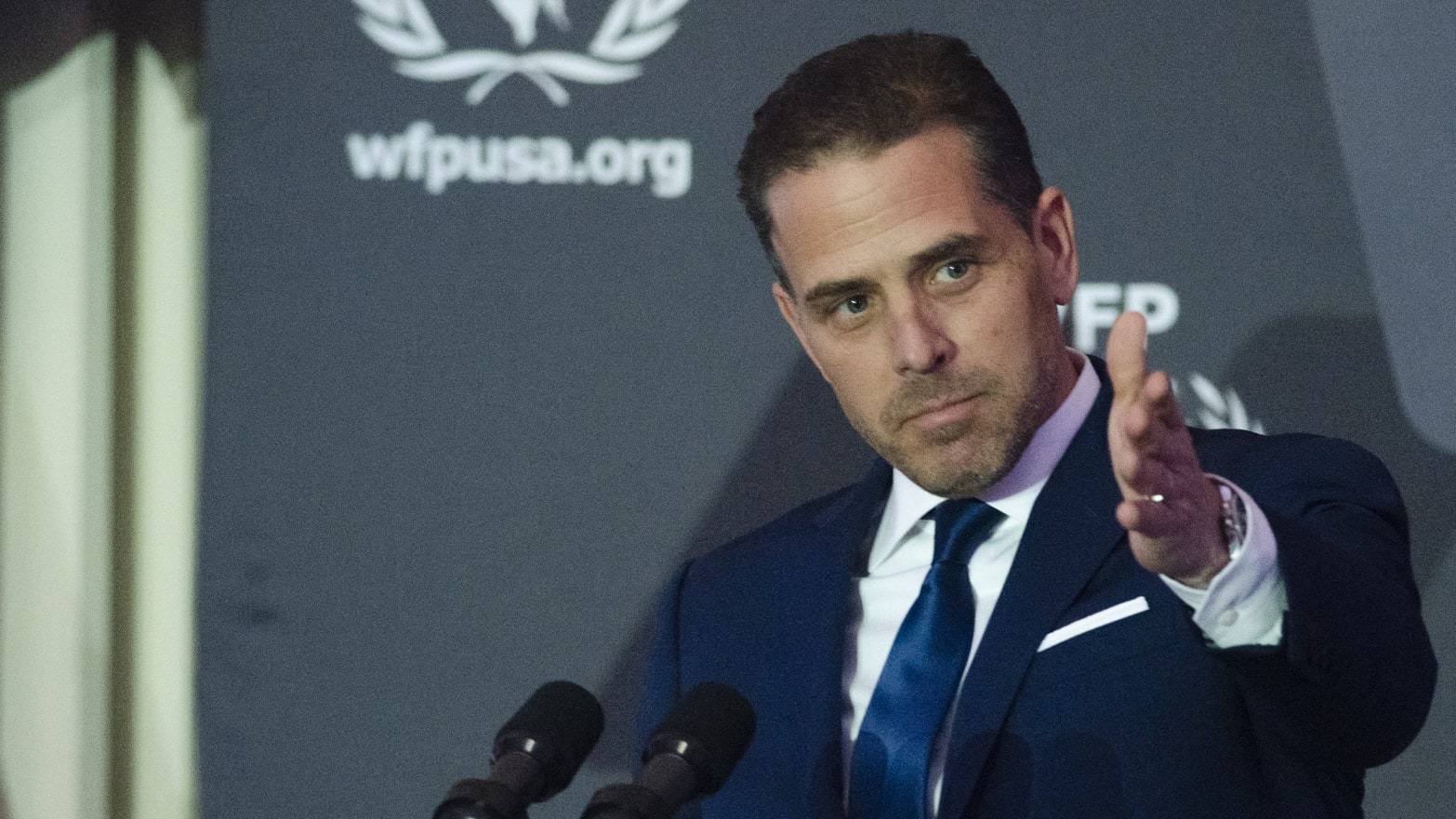 Hunter Biden speaks during the World Food Program USA’s 2016 McGovern-Dole Leadership Award Ceremony  at the Organization of American States on April 12, 2016, in Washington, D.C.