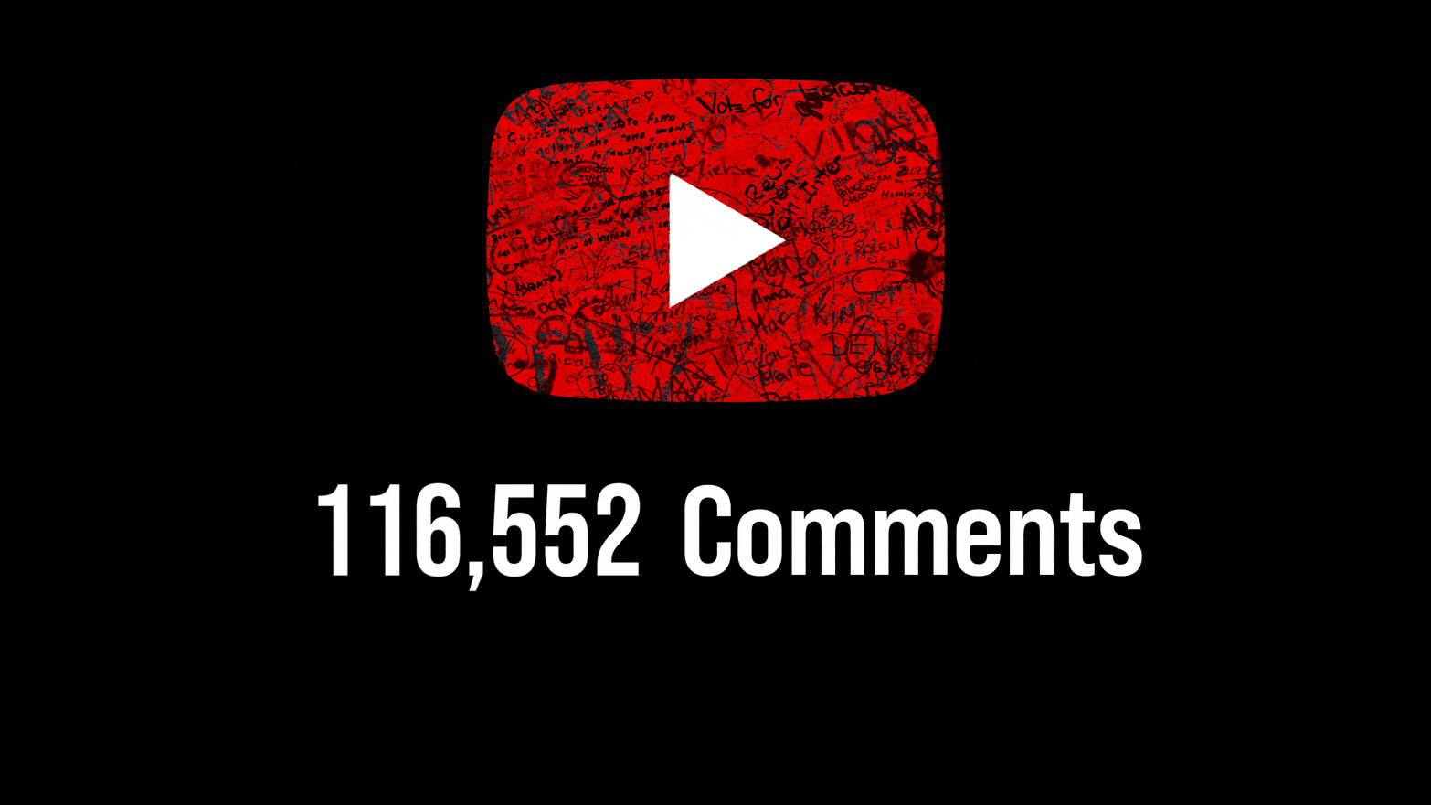 Youtube logo with comments counter