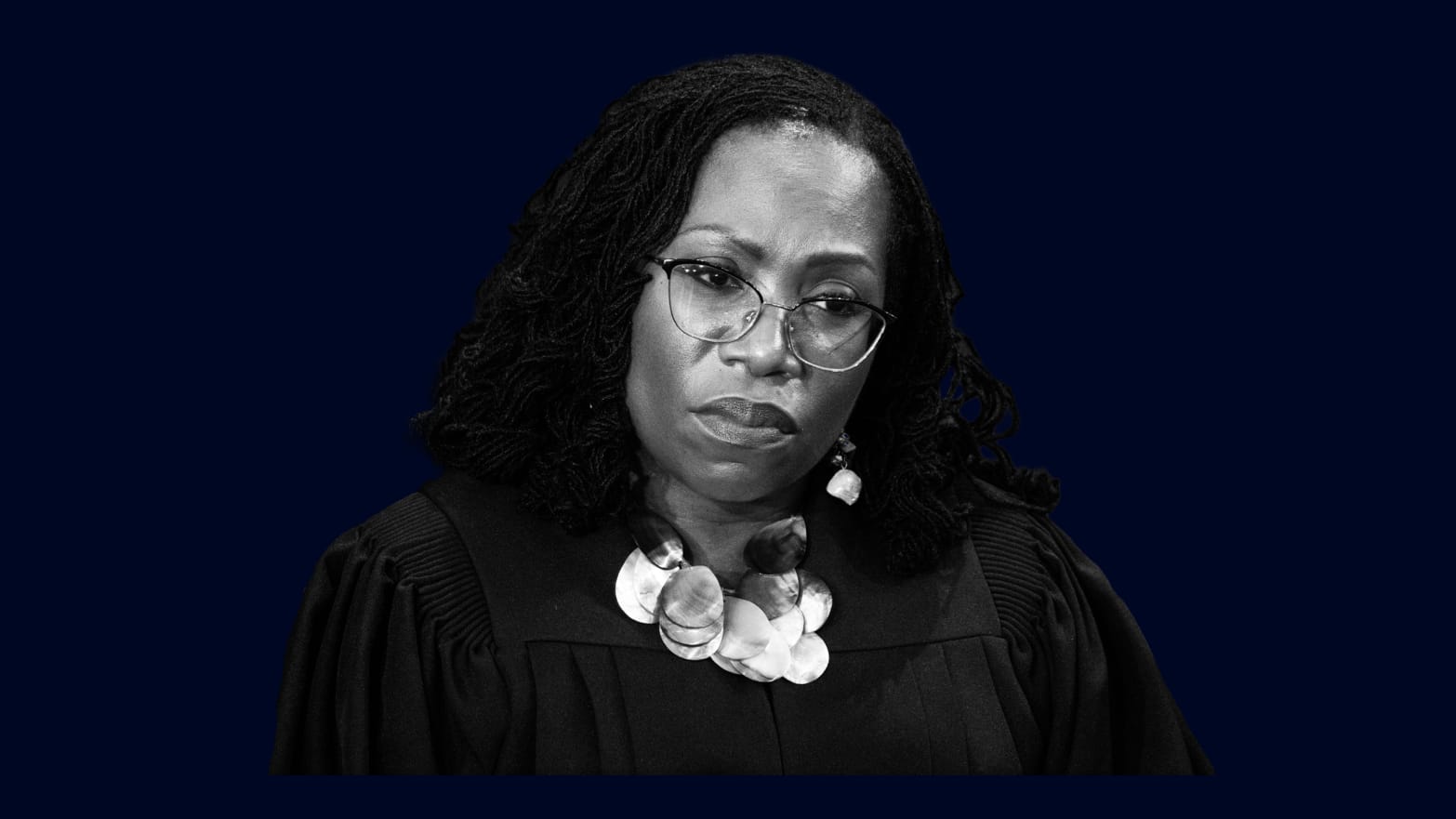 A photo composite of Supreme Court Justice Ketanji Brown Jackson.