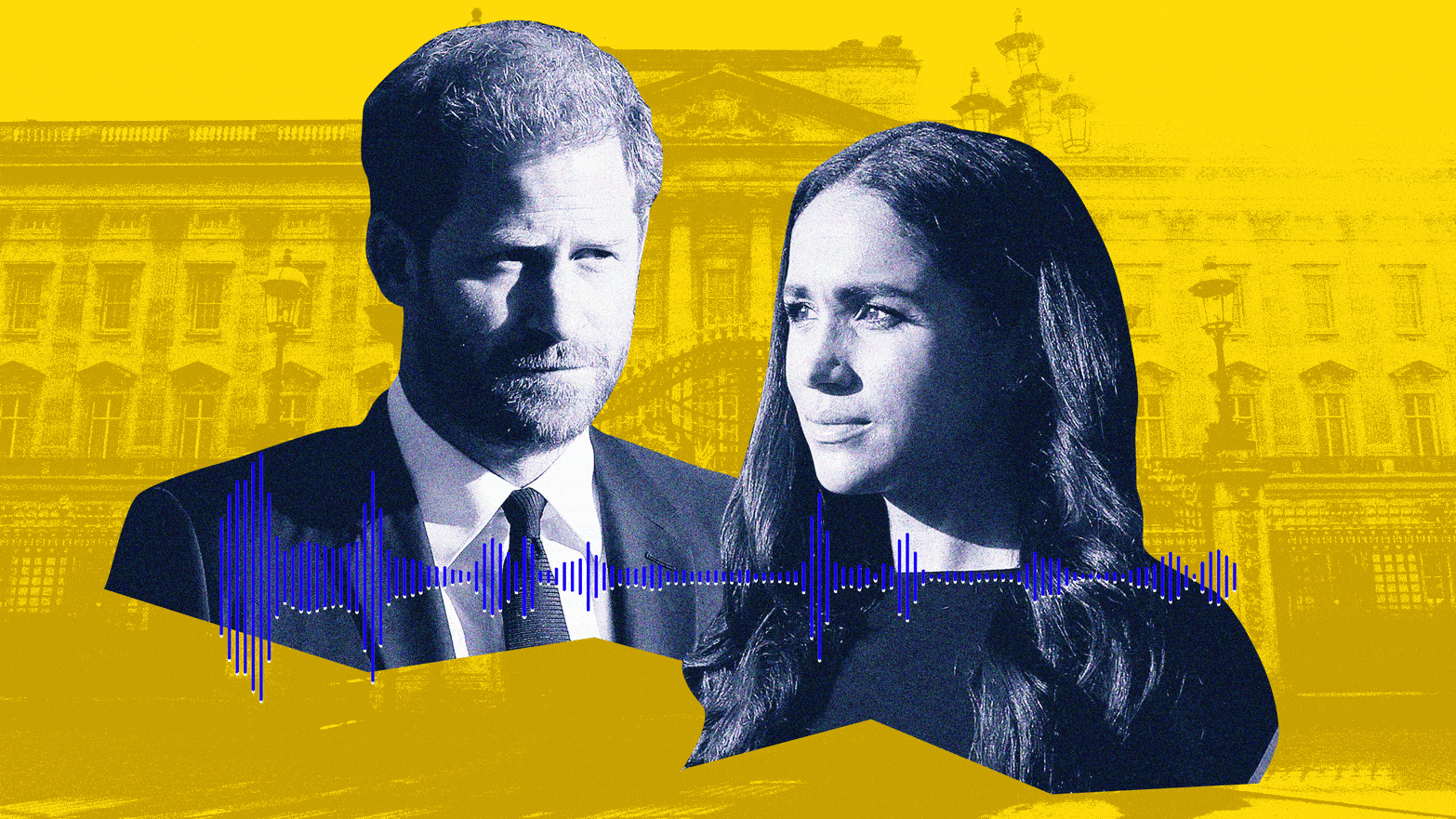 A photo illustration of the Duke of Sussex Prince Harry and Duchess of Sussex Meghan Markle.