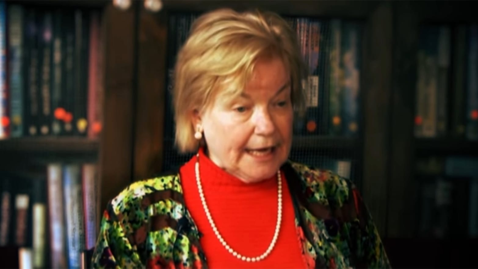A screen grab from an interview with academic historian Lois Banner.