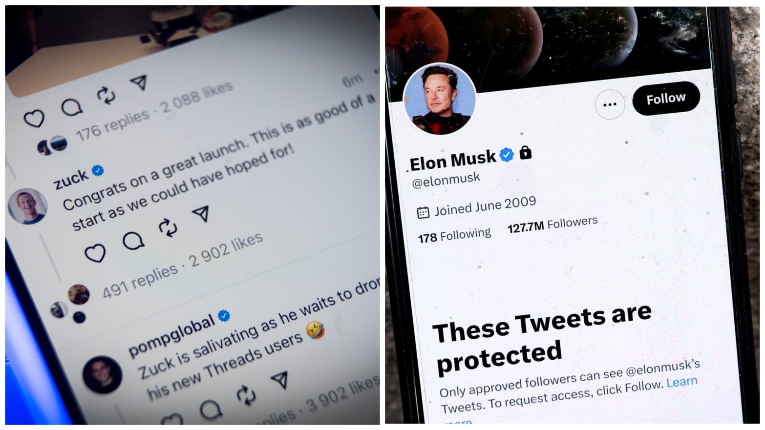 Mark Zuckerberg on Thread and Elon Musk on Twitter
