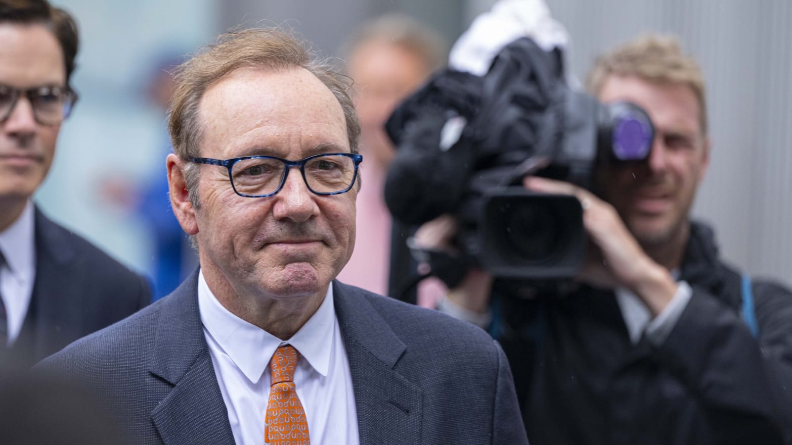 Kevin Spacey arrives at his sexual assault trial at Southwark Crown Court in London