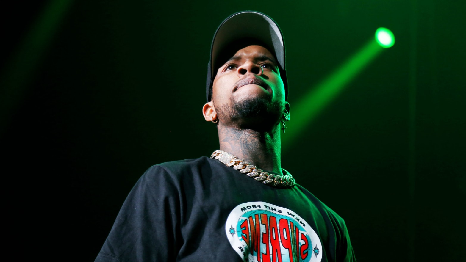 A photo including Tory Lanez performing at the Prudential Center