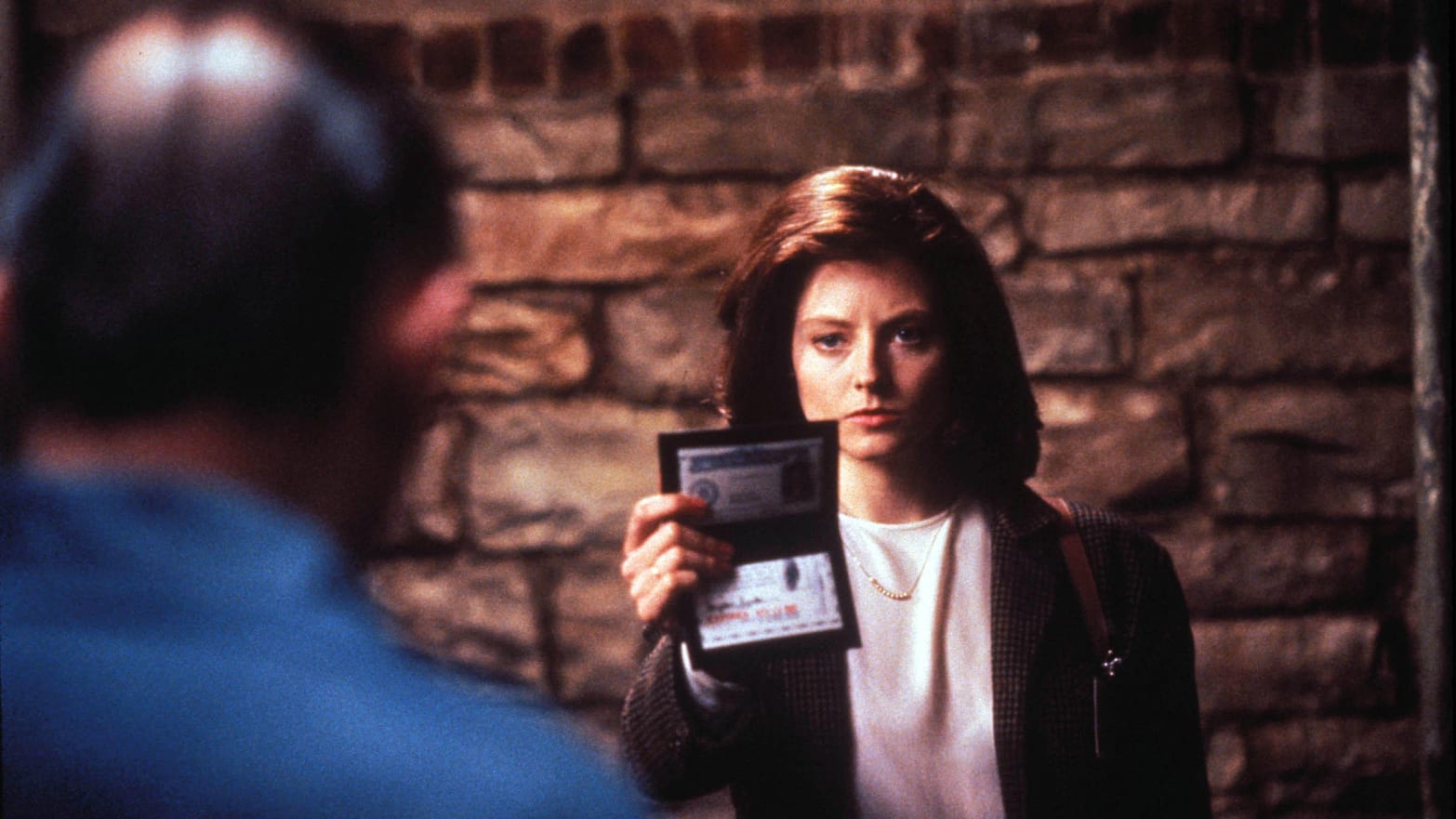 A photo including Jodie Foster in the film The Silence of the Lambs 