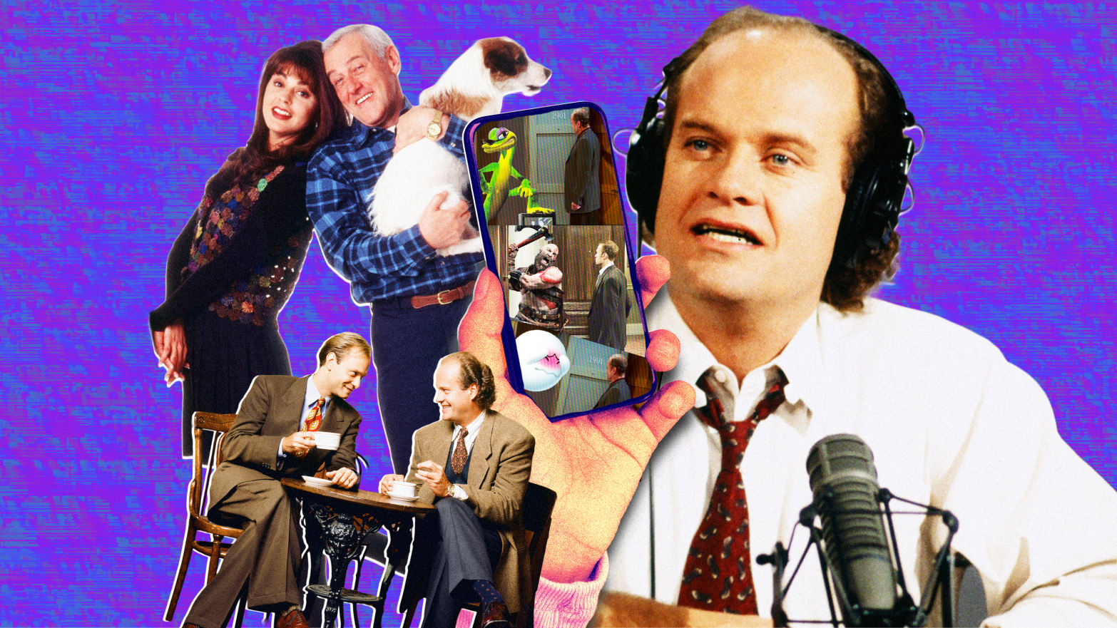 Photo illustration including characters from Frasier