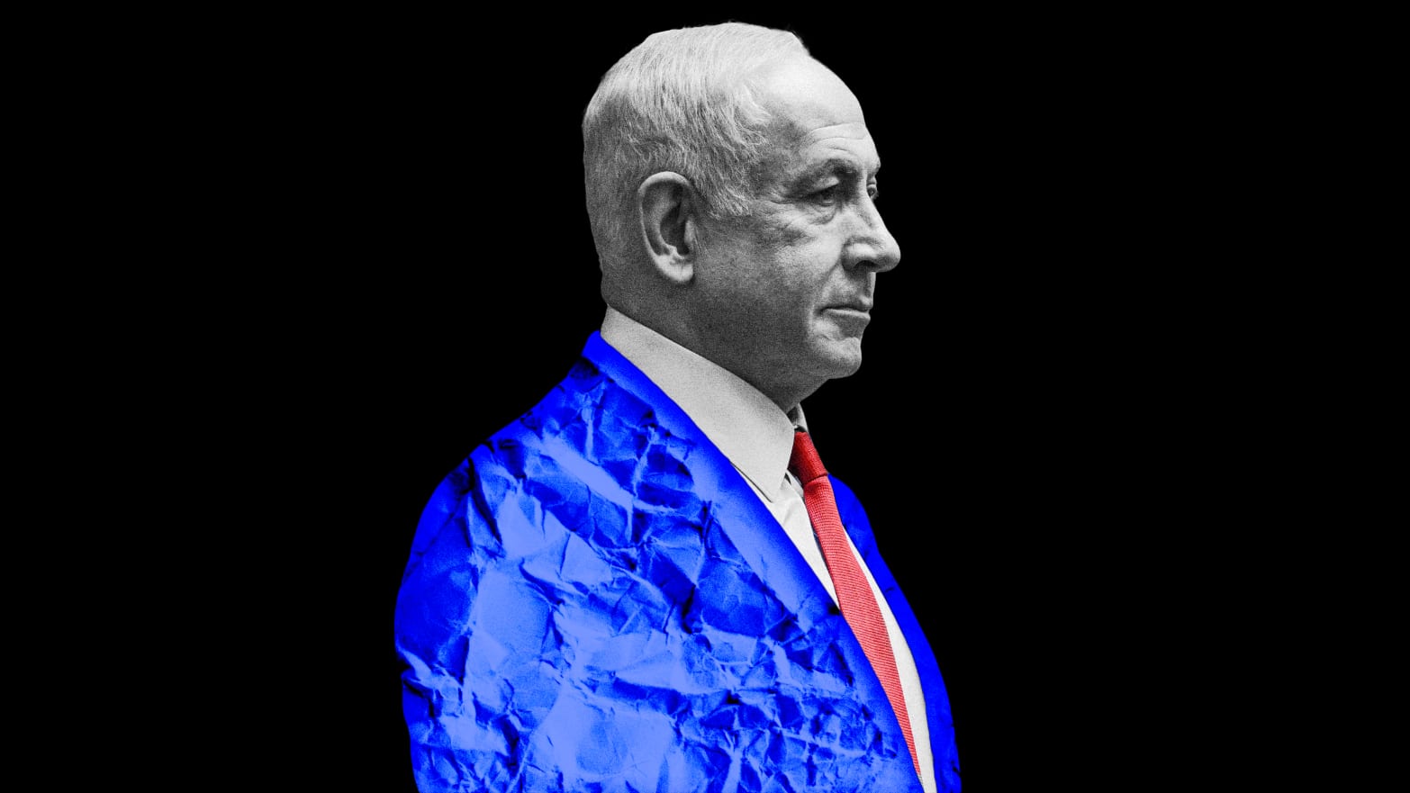A photo illustration of Israel PM Benjamin Netanyahu. 