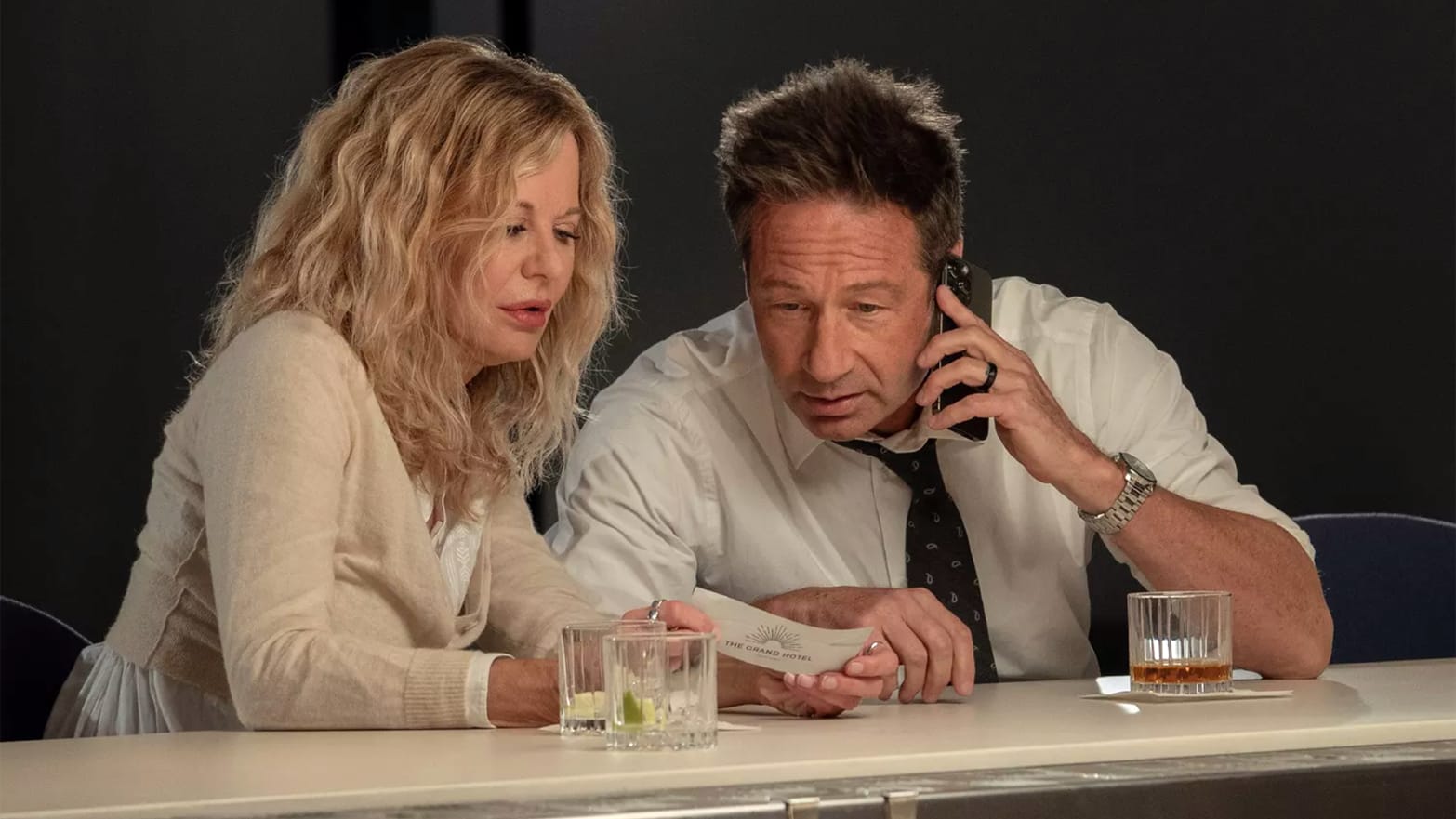 Meg Ryan and David Duchovny in What Happens Later.