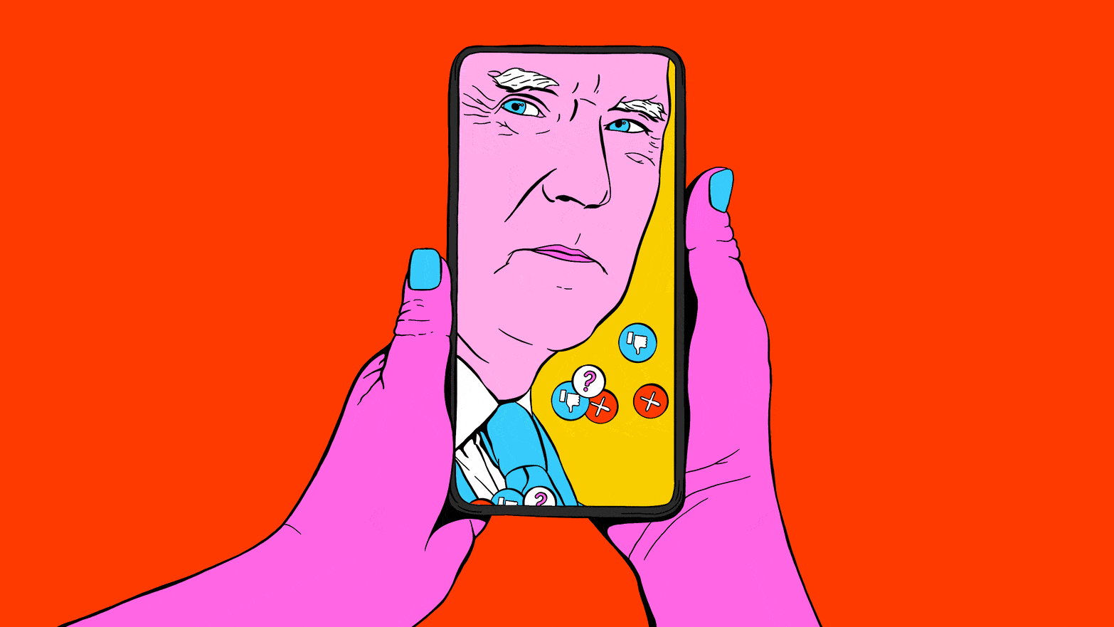 Illustrative gif of Joe Biden in a cellphone