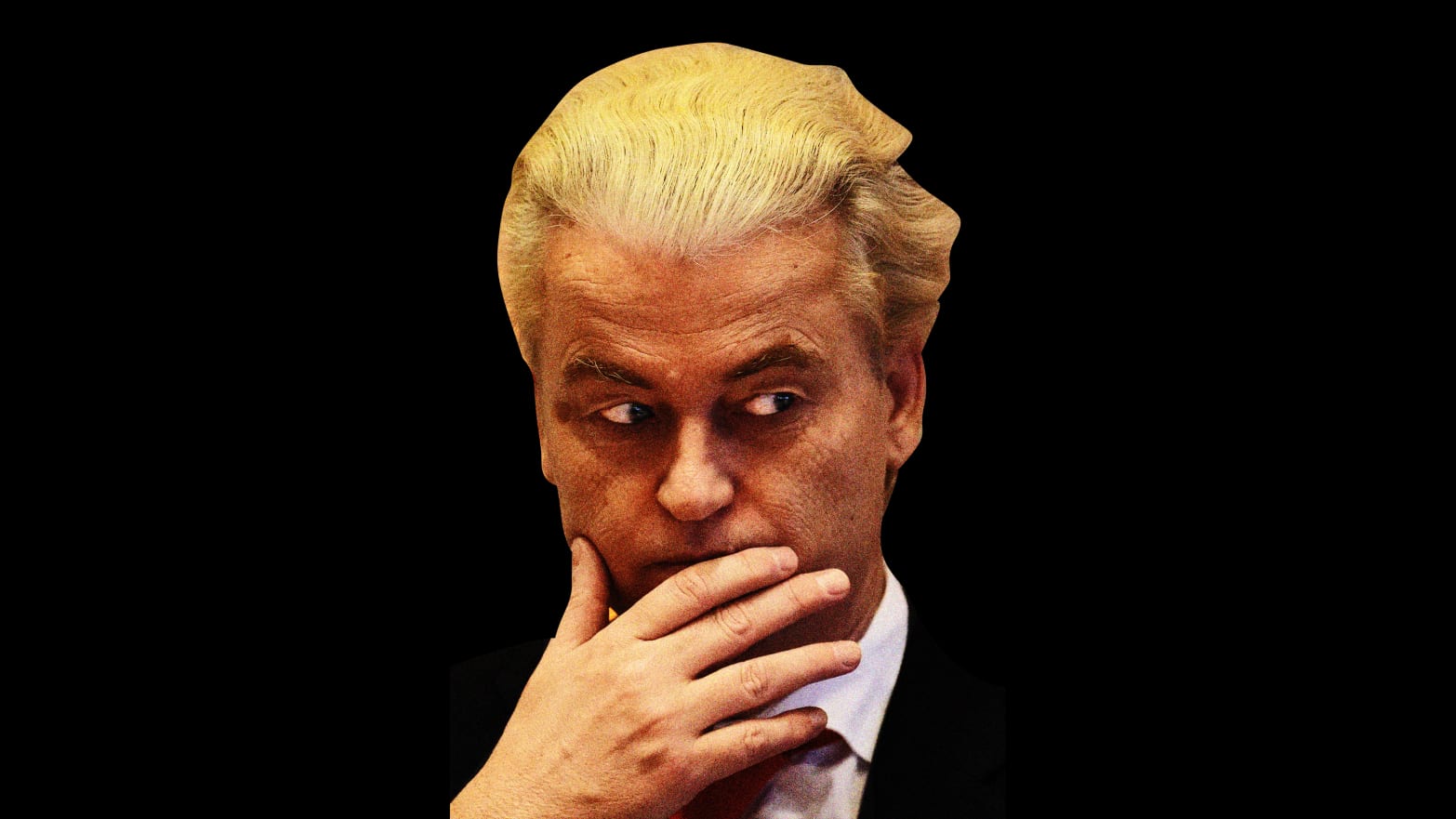 Geert Wilders, Dutch right-wing politician and leader of the Party for Freedom (PVV), attends a meeting in the Dutch parliament