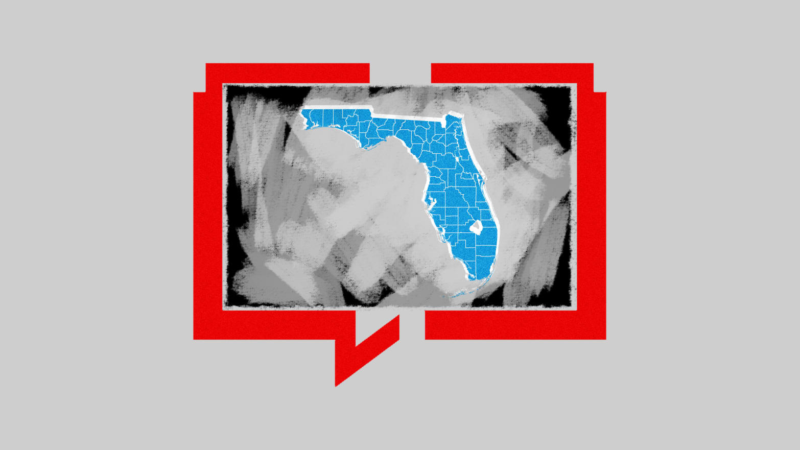 A photo illustration of the map of Florida.