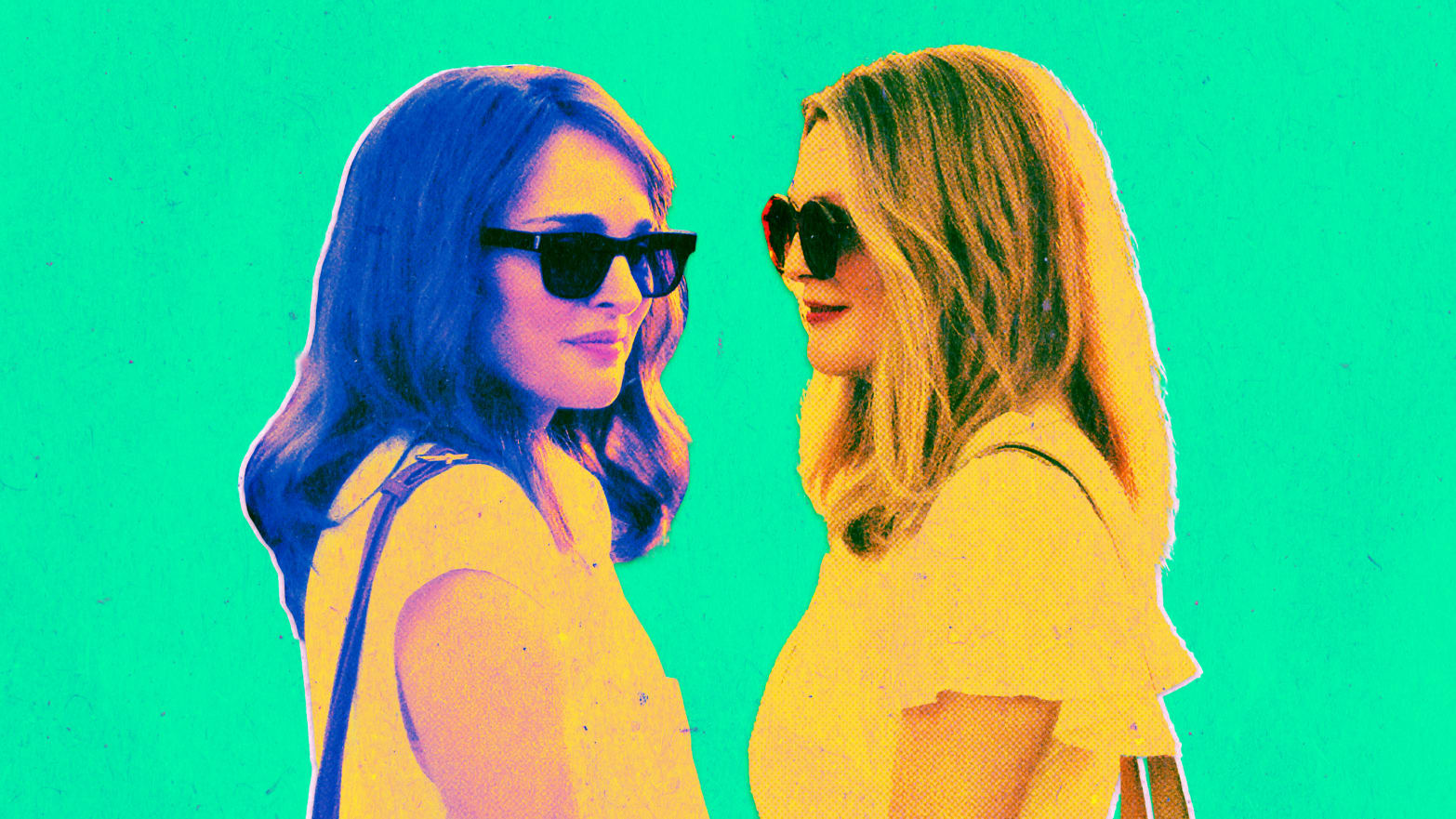 A photo illustration of Natalie Portman and Julianne Moore in May December.