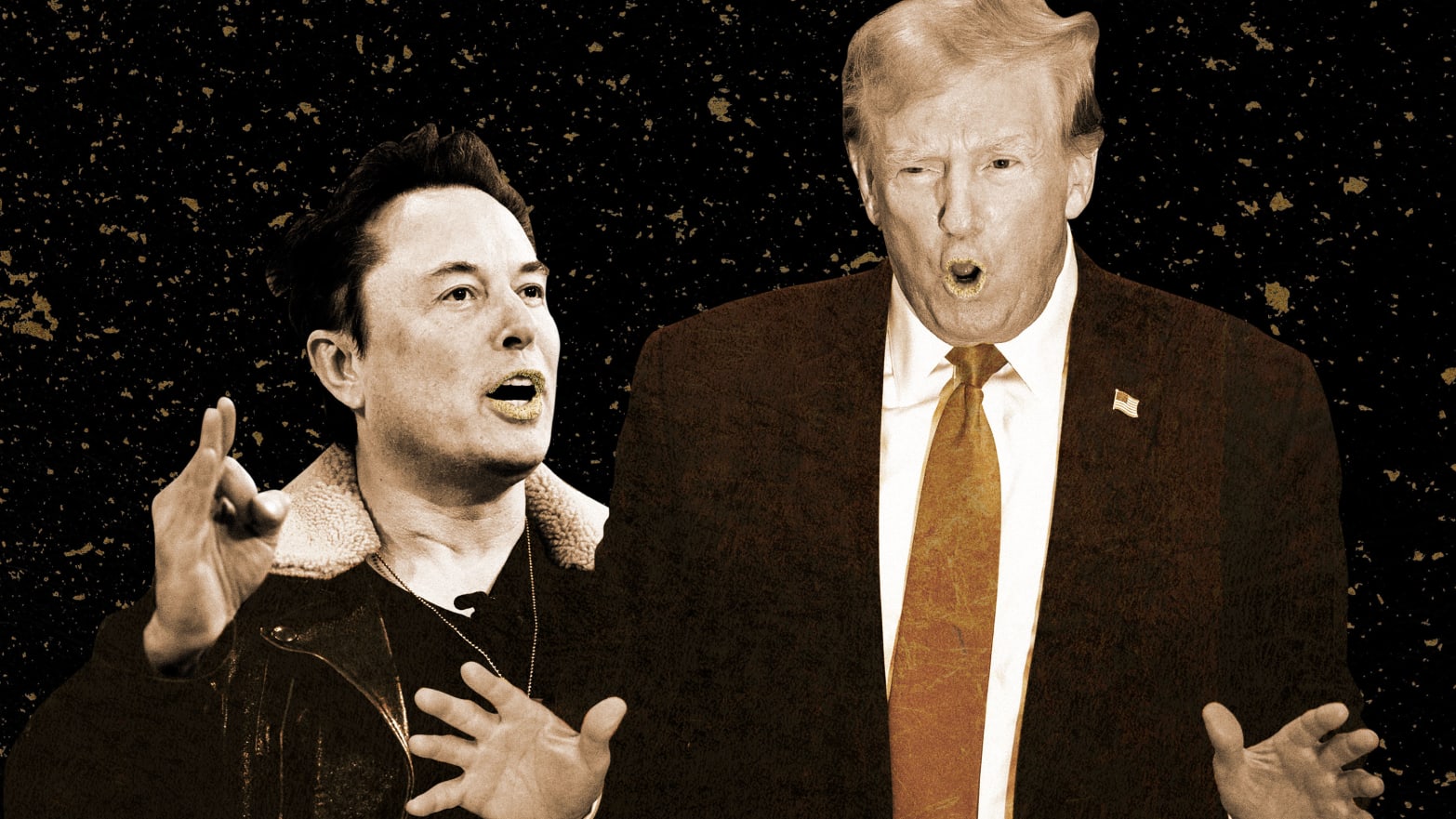 A photo illustration showing Elon Musk and Donald Trump.