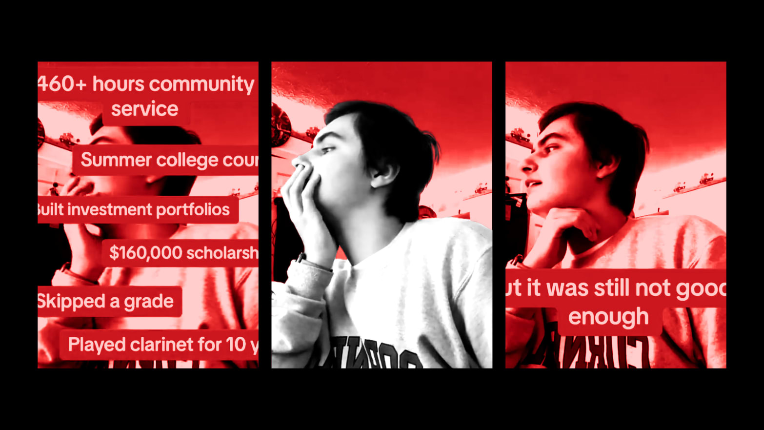 John Haag’s Tik Tok video of his Cornell Rejection