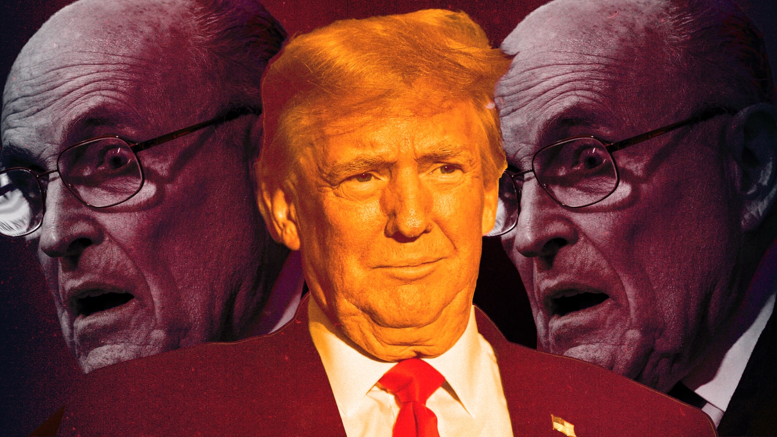 A photo illustration of former President Donald Trump and Rudy Giuliani.