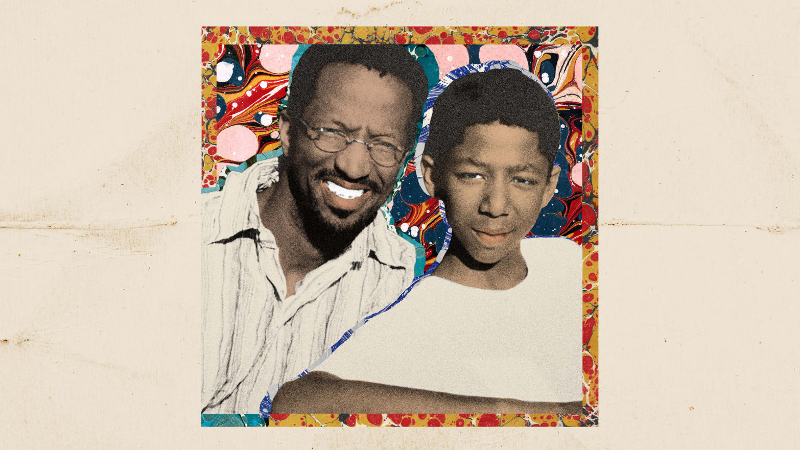 Photo illustration of Rickey Smiley and son