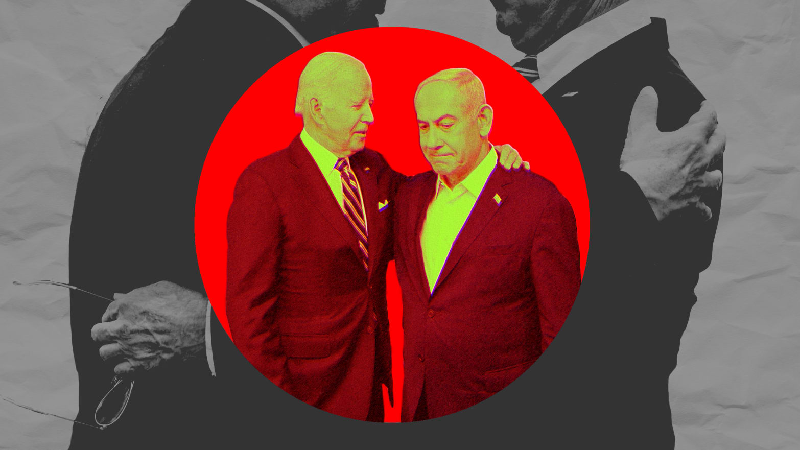 A photo illustration of President Biden and Israeli Prime Minister Netanyahu.
