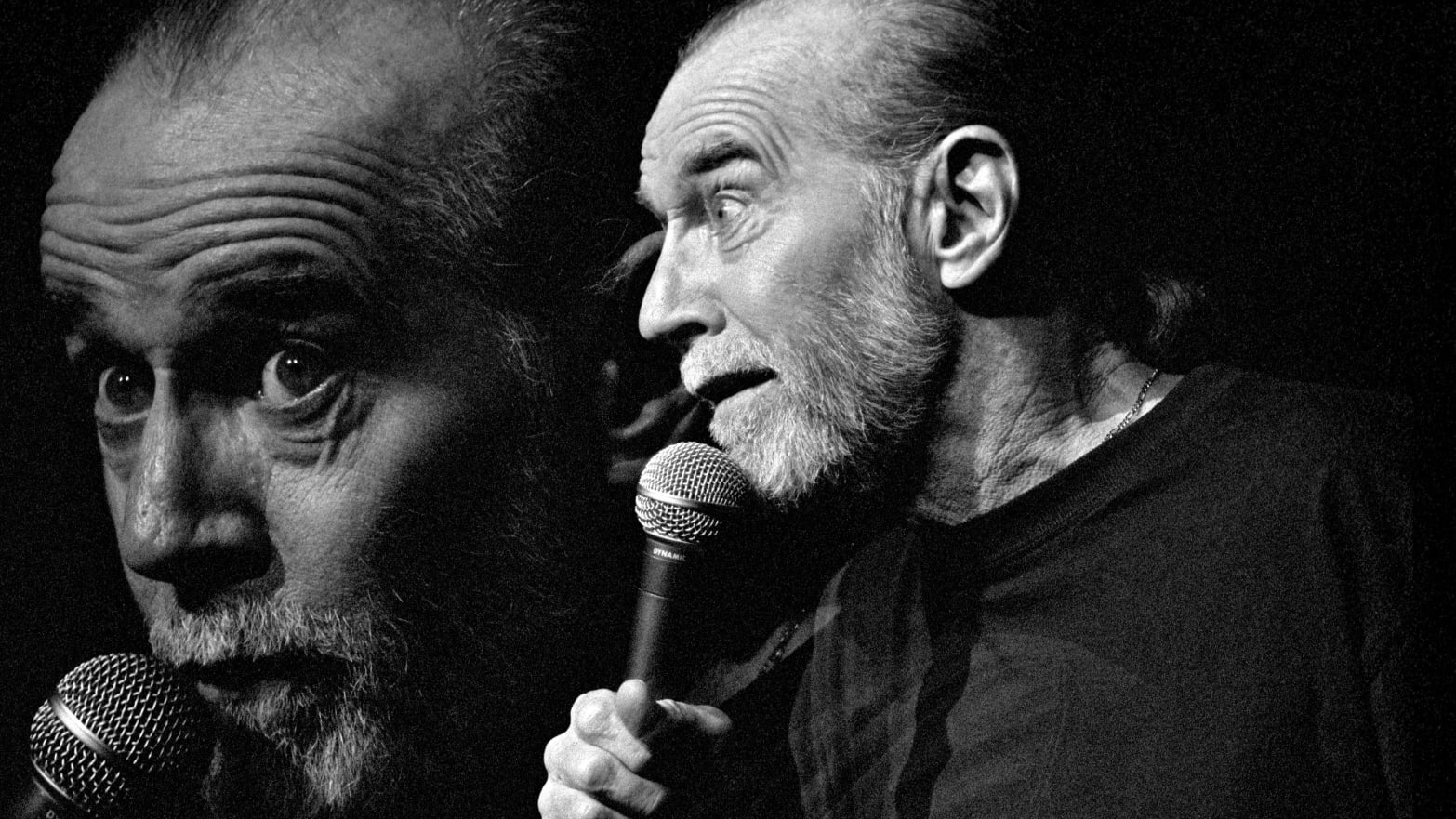 George Carlin performs a standup routine at the Cheyenne Civic Center.