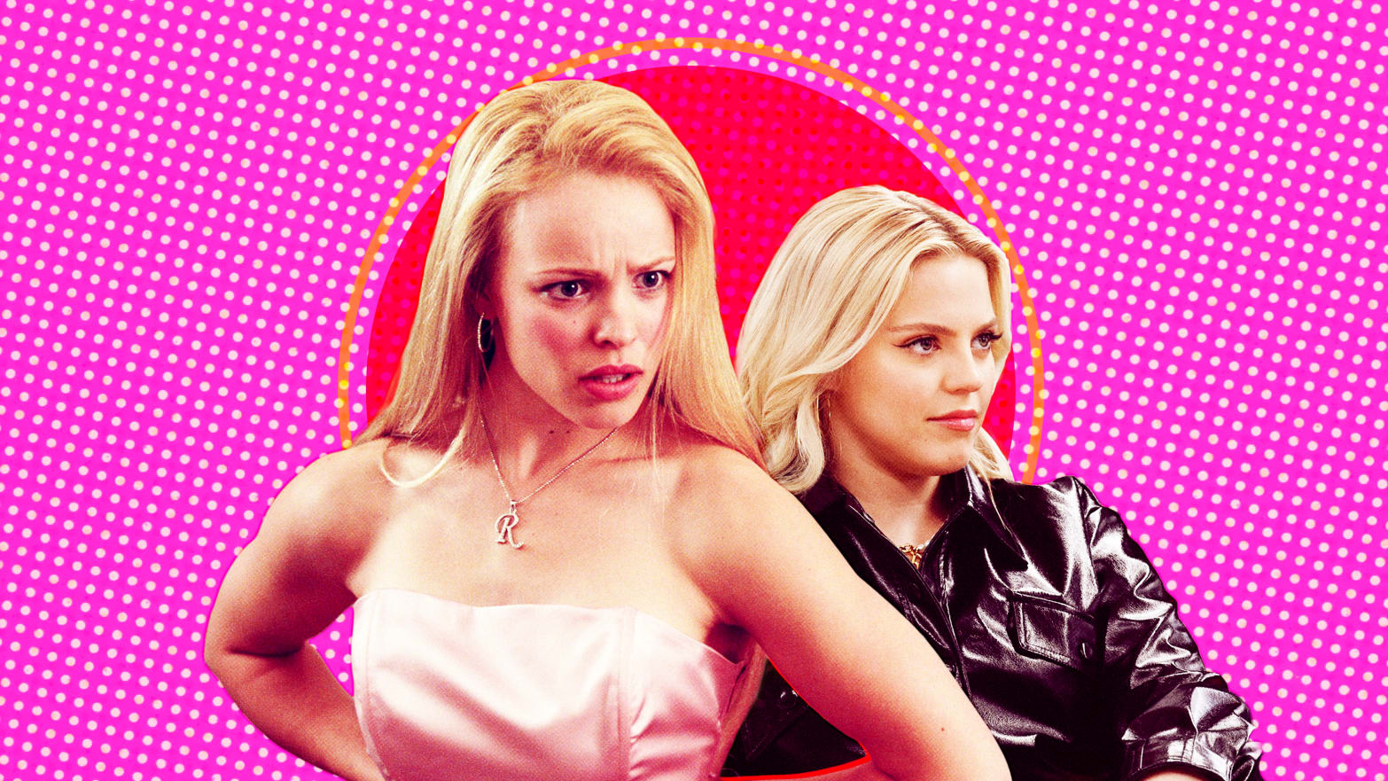 A photo illustration of Rachel McAdams and Reneé Rapp in Mean Girls.