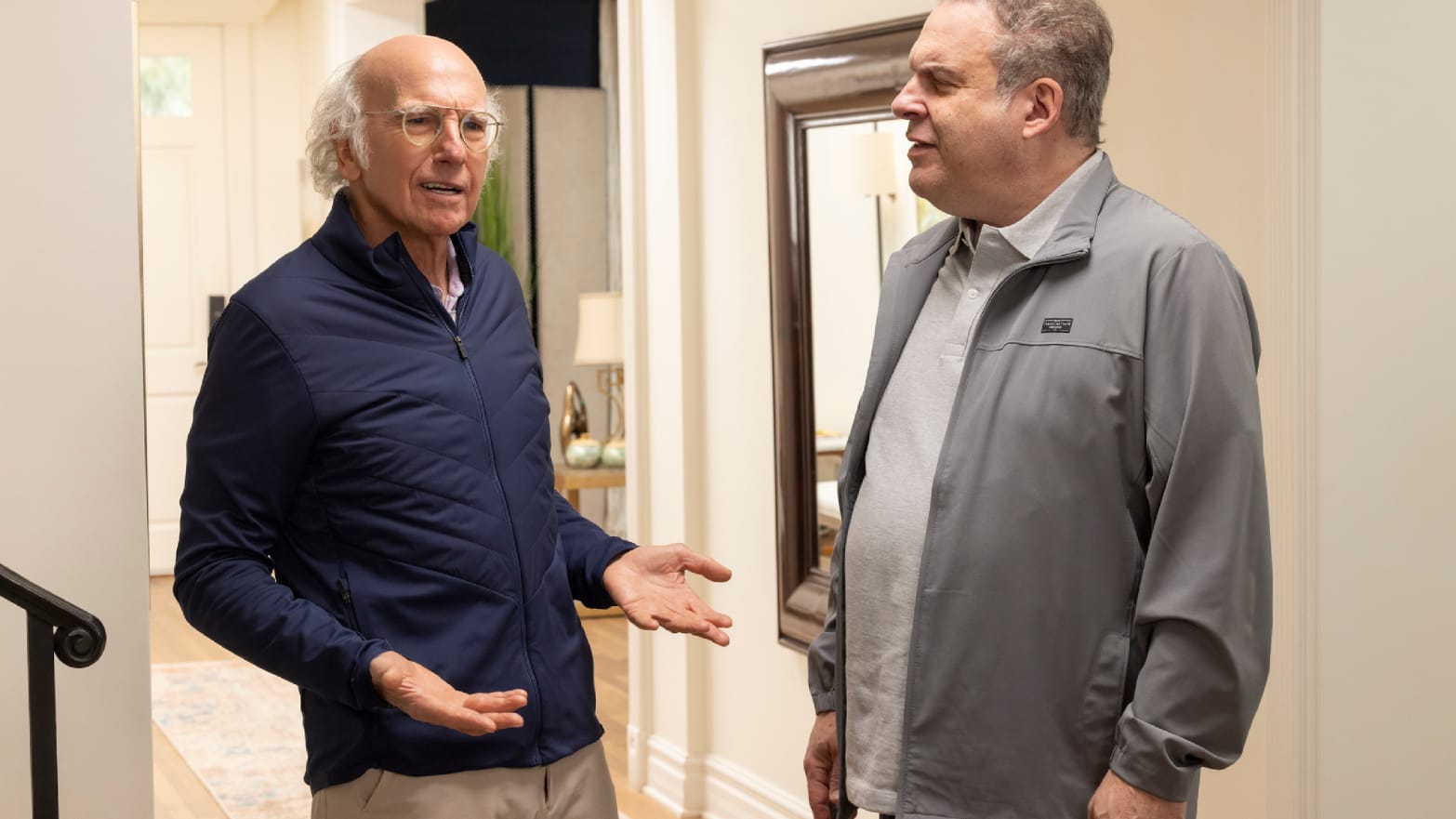 Photo still of Larry David and Jeff Garlin in “Curb Your Enthusiasm.”