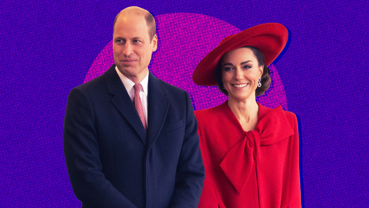 A photo illustration of Prince William and Princess Kate.