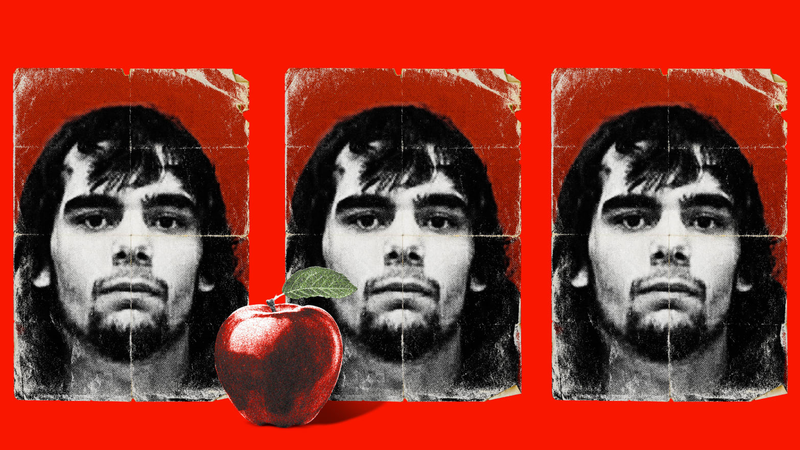 Photo Illustration of Gage Ashley and an apple