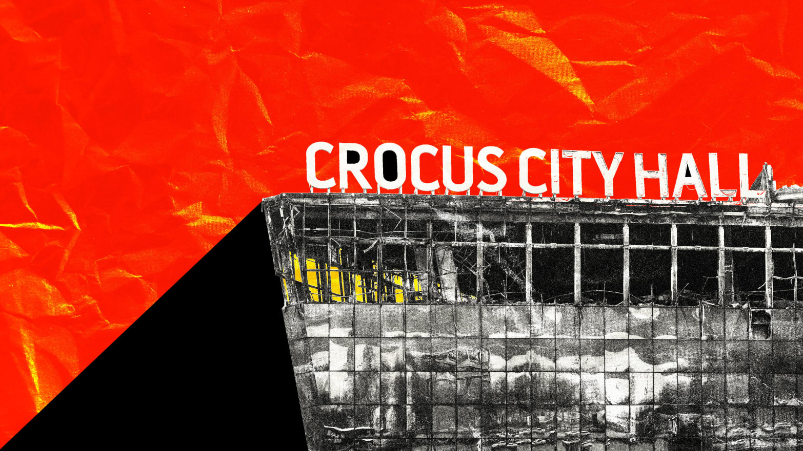 Photo illustration of Crocus City Hall in Moscow, Russia, site of a terrorist attack
