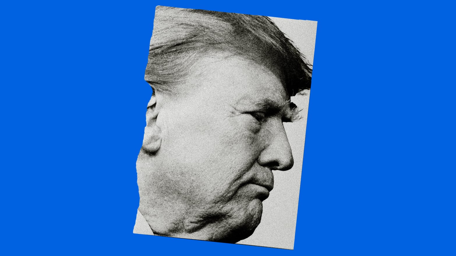 Photo illustration of Donald Trump on a ripped piece of paper