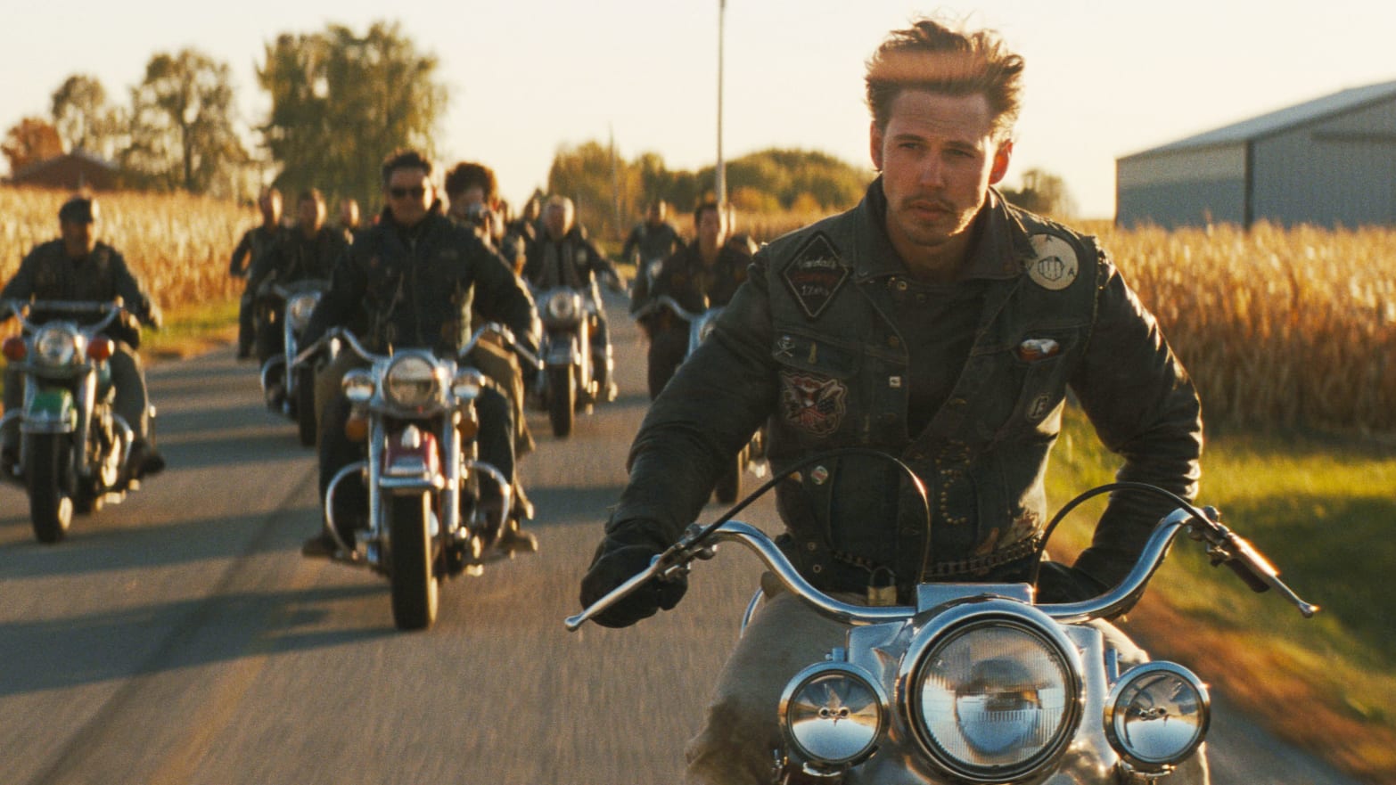 A photo including Austin Butler in the film The Bikeriders