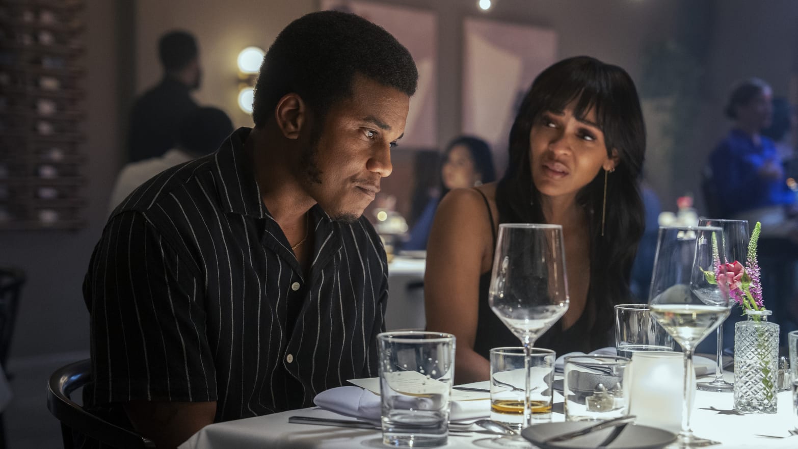 Cory Hardrict and Meagan Good in Tyler Perry’s Divorce in the Black.